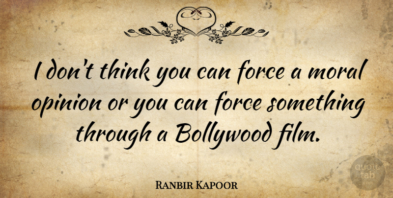 Ranbir Kapoor Quote About Bollywood: I Dont Think You Can...