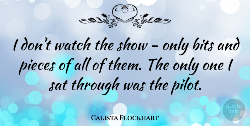 Calista Flockhart Quote About Pieces, Pilots, Watches: I Dont Watch The Show...