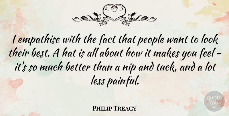 Philip Treacy Quote About Best, Fact, Less, People: I Empathise With The Fact...