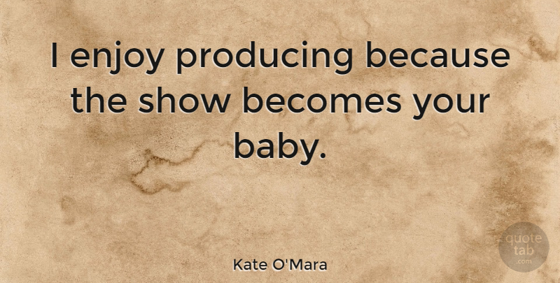 Kate O'Mara Quote About Producing: I Enjoy Producing Because The...