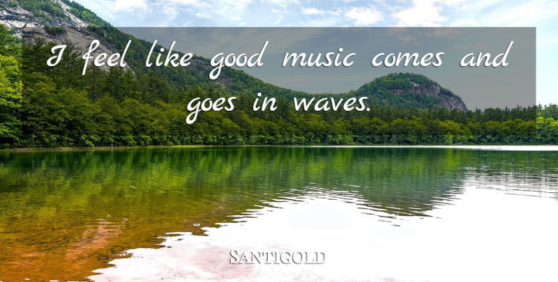Santigold Quote About Goes, Good, Music: I Feel Like Good Music...