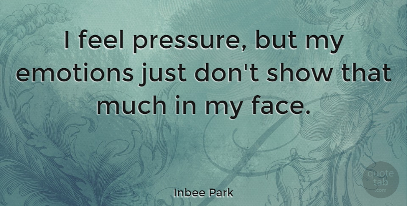 Inbee Park Quote About undefined: I Feel Pressure But My...