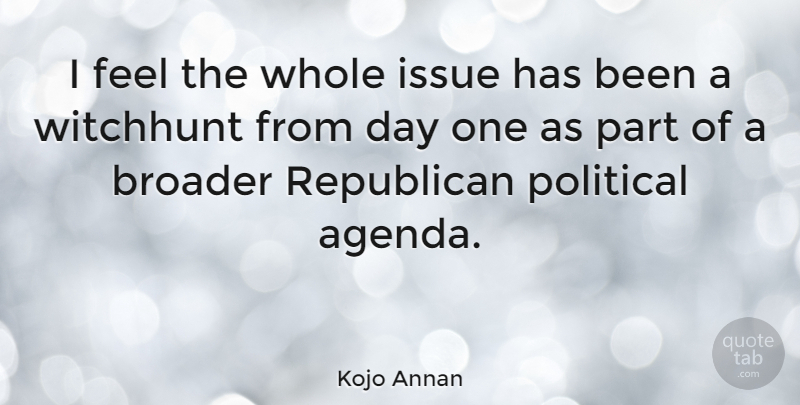Kojo Annan Quote About Broader: I Feel The Whole Issue...