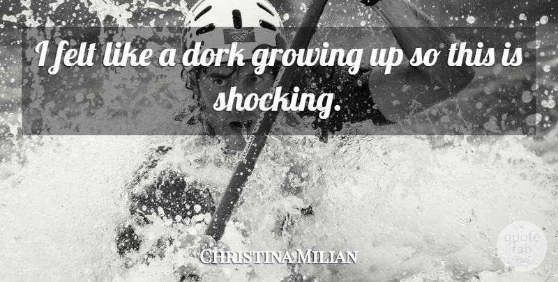 Christina Milian Quote About Felt: I Felt Like A Dork...