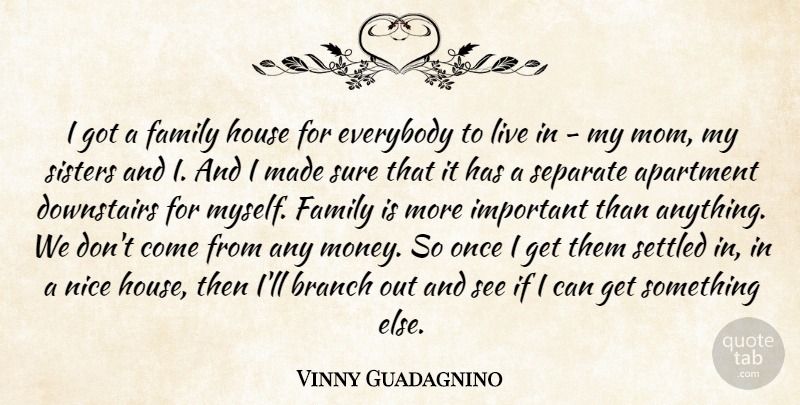 Vinny Guadagnino Quote About Mom, Nice, House: I Got A Family House...