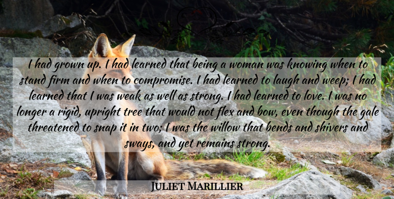 Juliet Marillier Quote About Strong, Two, Knowing: I Had Grown Up I...