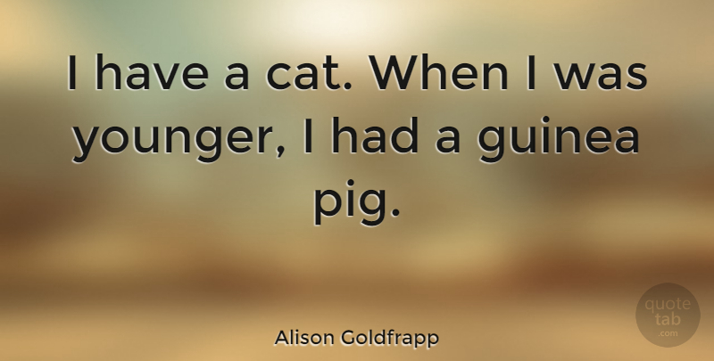 Alison Goldfrapp Quote About undefined: I Have A Cat When...