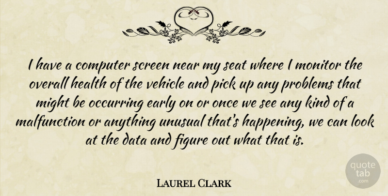 Laurel Clark Quote About Data, Looks, Might: I Have A Computer Screen...
