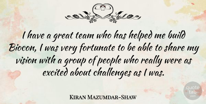 Kiran Mazumdar-Shaw Quote About Team, People, Challenges: I Have A Great Team...