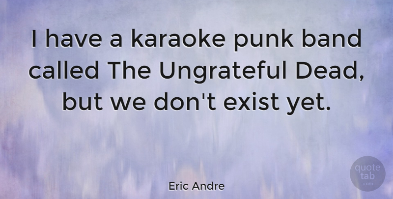 Eric Andre Quote About Exist, Karaoke, Punk: I Have A Karaoke Punk...