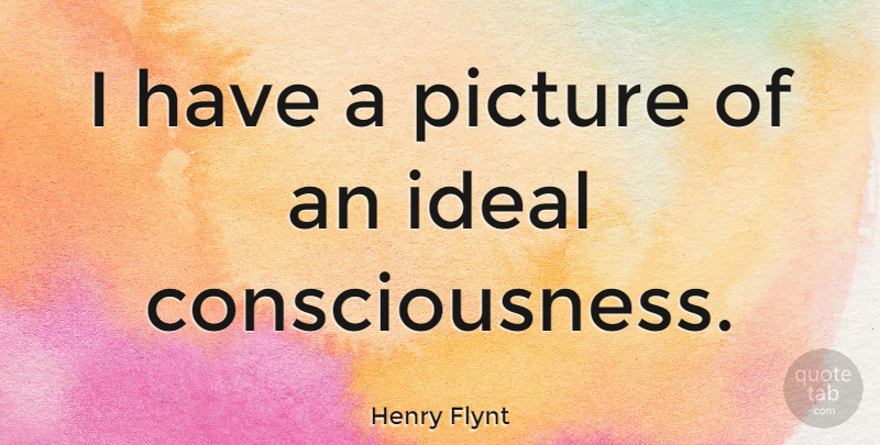 Henry Flynt Quote About American Artist, Consciousness, Ideal, Picture: I Have A Picture Of...