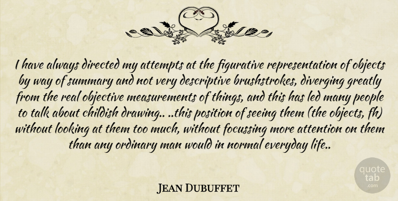 Jean Dubuffet Quote About Real, Men, Drawing: I Have Always Directed My...