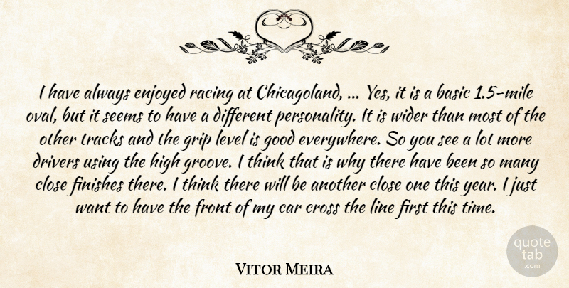 Vitor Meira Quote About Basic, Car, Close, Cross, Drivers: I Have Always Enjoyed Racing...