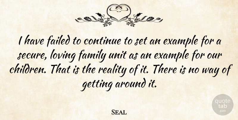 Seal Quote About Continue, Example, Failed, Family, Unit: I Have Failed To Continue...