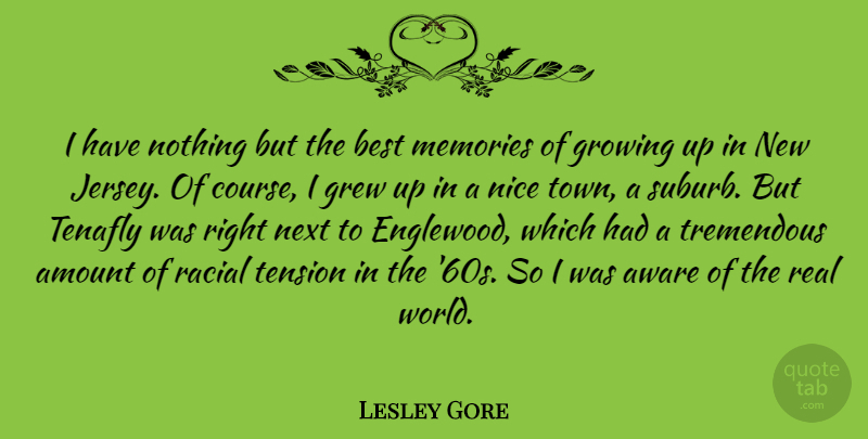 Lesley Gore Quote About Amount, Aware, Best, Grew, Growing: I Have Nothing But The...