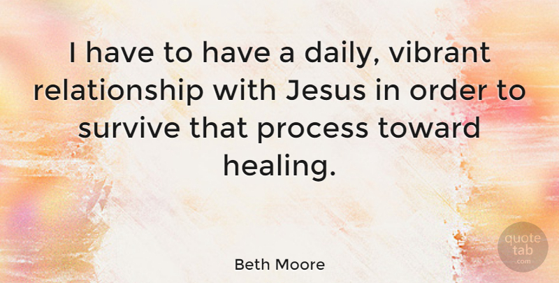 Beth Moore Quote About Jesus, Healing, Order: I Have To Have A...