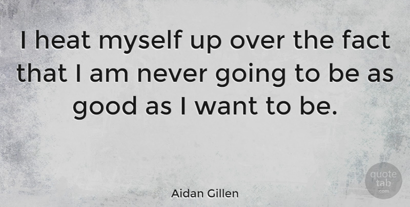 Aidan Gillen Quote About Good: I Heat Myself Up Over...
