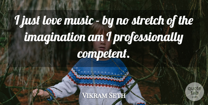 Vikram Seth Quote About Imagination, Music Love, Competent: I Just Love Music By...