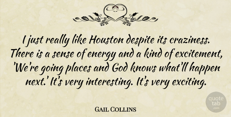 Gail Collins Quote About Interesting, Houston, Next: I Just Really Like Houston...