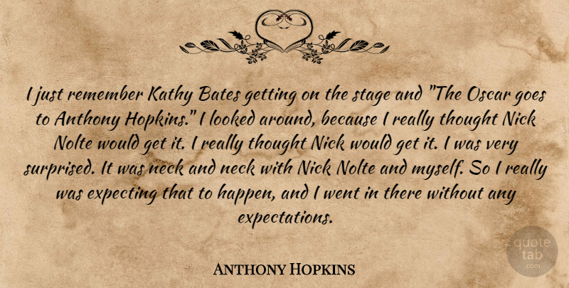 Anthony Hopkins Quote About Expectations, Oscars, Necks: I Just Remember Kathy Bates...