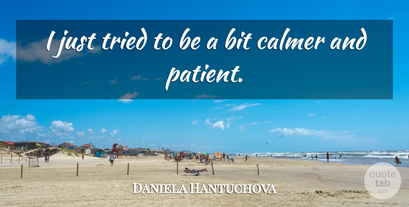 Daniela Hantuchova Quote About Bit, Tried: I Just Tried To Be...