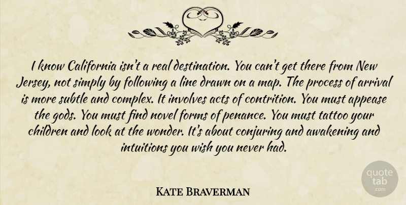 Kate Braverman Quote About Tattoo, Children, Real: I Know California Isnt A...