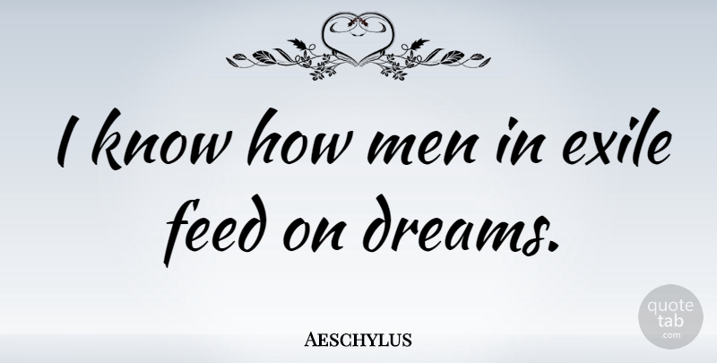 Aeschylus Quote About Dream, Men, Literature: I Know How Men In...