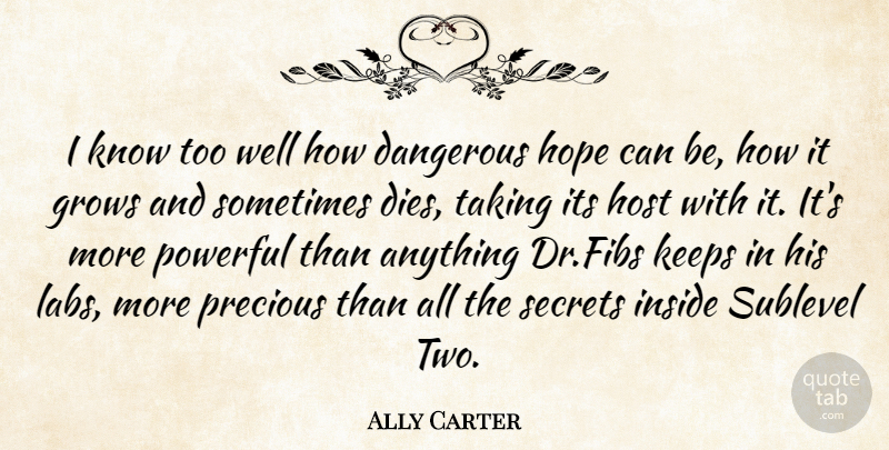 Ally Carter Quote About Powerful, Two, Secret: I Know Too Well How...
