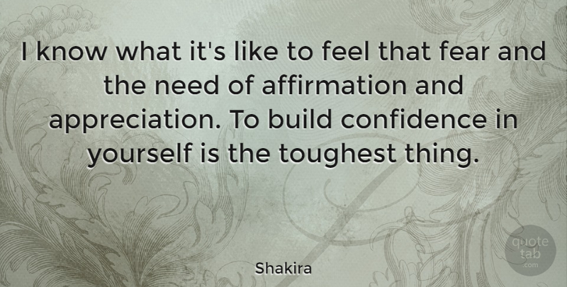 Shakira Quote About Gratitude, Appreciation, Needs: I Know What Its Like...