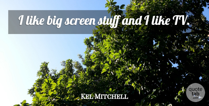 Kel Mitchell Quote About Screen, Stuff: I Like Big Screen Stuff...