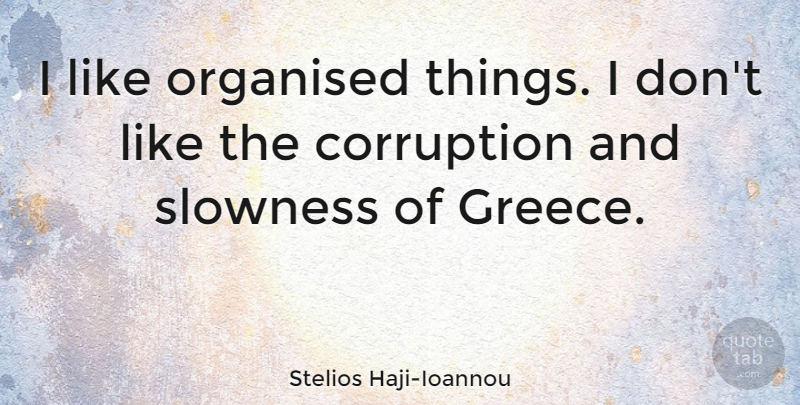 Stelios Haji-Ioannou Quote About Organised: I Like Organised Things I...