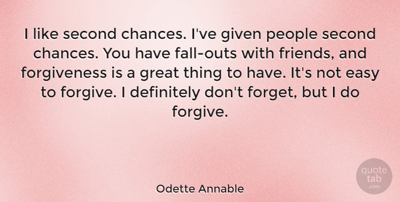 Odette Annable Quote About Fall, Second Chance, People: I Like Second Chances Ive...