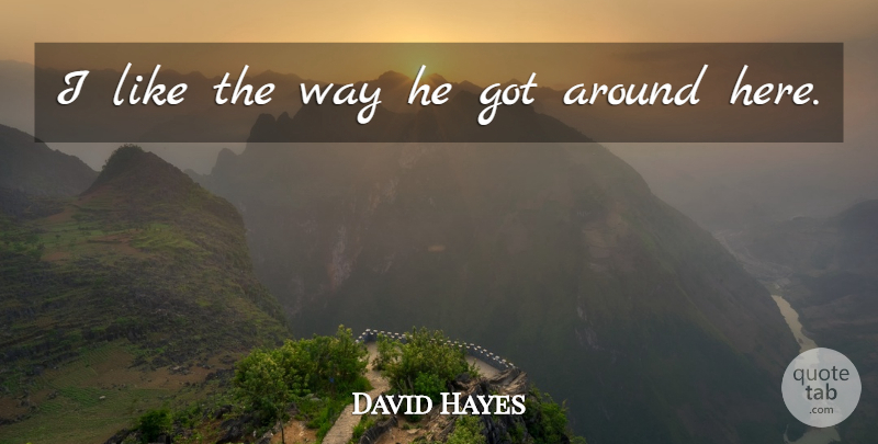 David Hayes Quote About undefined: I Like The Way He...