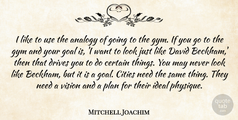 Mitchell Joachim Quote About Analogy, Certain, Cities, David, Drives: I Like To Use The...