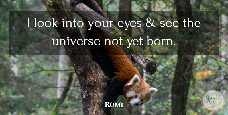 Rumi Quote About Love, Eye, Looks: I Look Into Your Eyes...