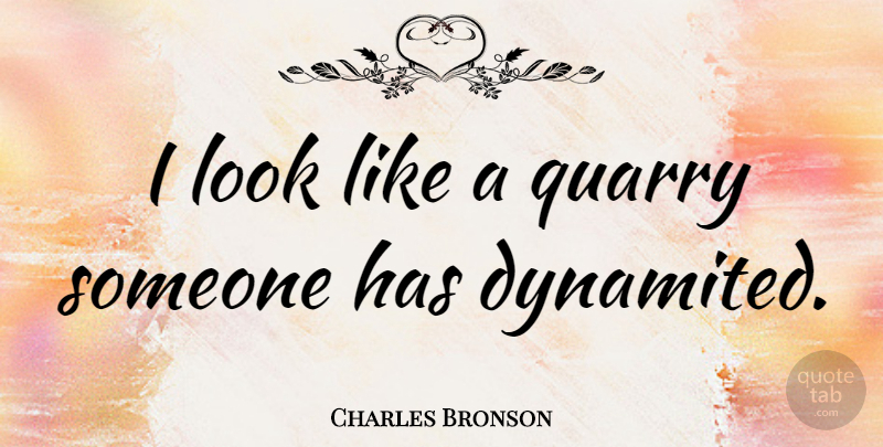 Charles Bronson Quote About undefined: I Look Like A Quarry...