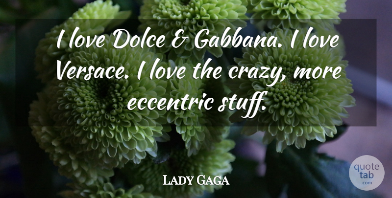 Lady Gaga Quote About Love: I Love Dolce Gabbana I...