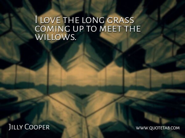 Jilly Cooper Quote About Long Grass, Long, Grass: I Love The Long Grass...