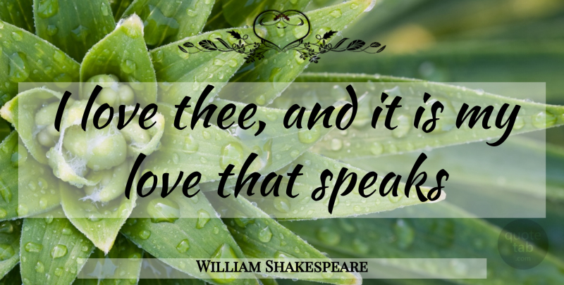 i love thee william shakespeare