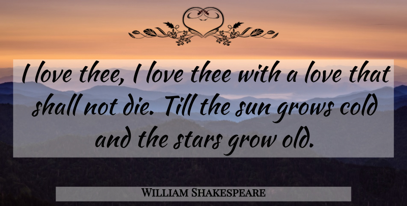 William Shakespeare Quote About Love, Romantic, Stars: I Love Thee I Love...