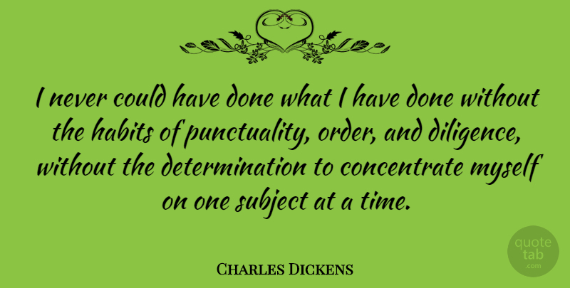 Charles Dickens Quote About Motivational, Determination, Order: I Never Could Have Done...