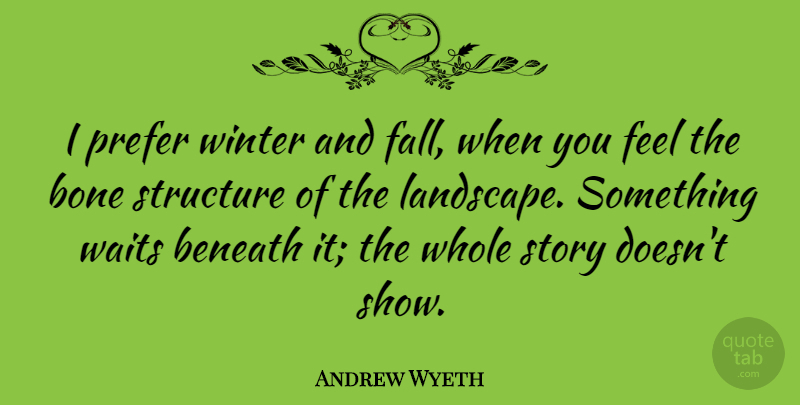 Andrew Wyeth Quote About Fall, Autumn, Winter: I Prefer Winter And Fall...