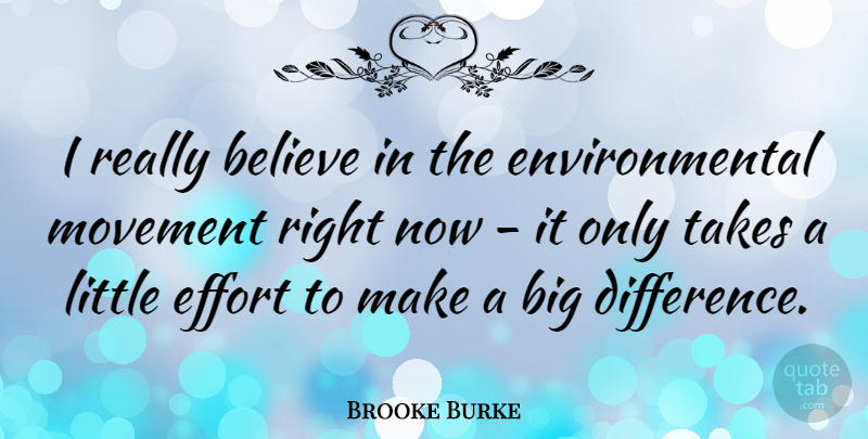 Brooke Burke Quote About Believe, Differences, Effort: I Really Believe In The...