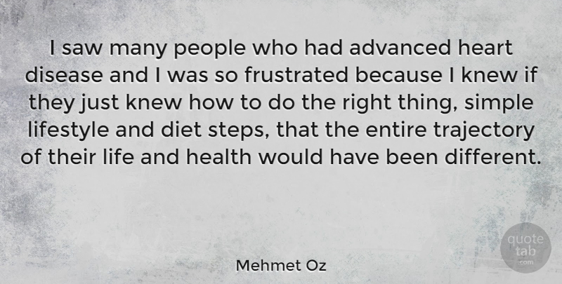 Mehmet Oz Quote About Heart, Simple, People: I Saw Many People Who...