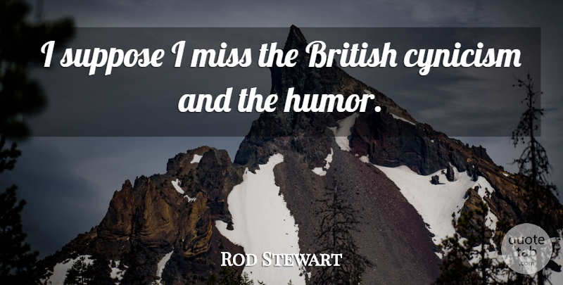 Rod Stewart Quote About Missing, Cynicism, British: I Suppose I Miss The...