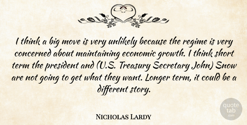 Nicholas Lardy Quote About Concerned, Economic, Longer, Move, President: I Think A Big Move...