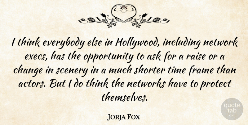 Jorja Fox Quote About Opportunity, Thinking, Hollywood: I Think Everybody Else In...