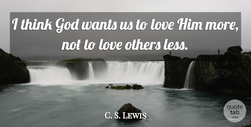 C. S. Lewis Quote About Thinking, Want, Want U: I Think God Wants Us...