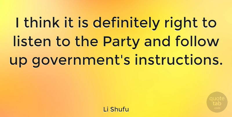 Li Shufu Quote About Definitely, Follow, Government: I Think It Is Definitely...