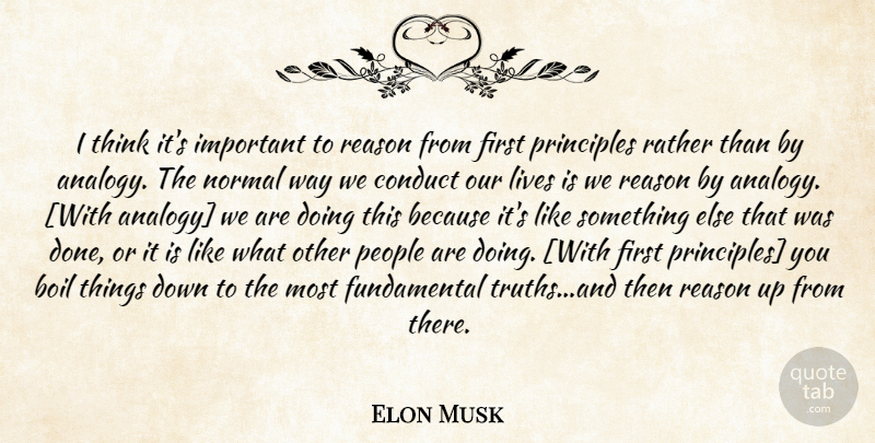 Elon Musk Quote About Thinking, People, Important: I Think Its Important To...